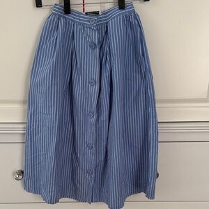 Melissa Blue Striped A-Line Skirt